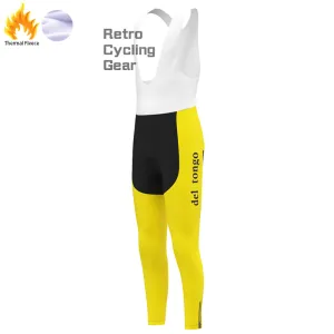 1983 del tongo Fleece Retro Cycling Bib Pants