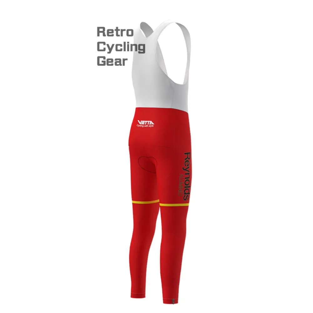 1990s Red Reynolds Fleece Retro Cycling Bib Pants