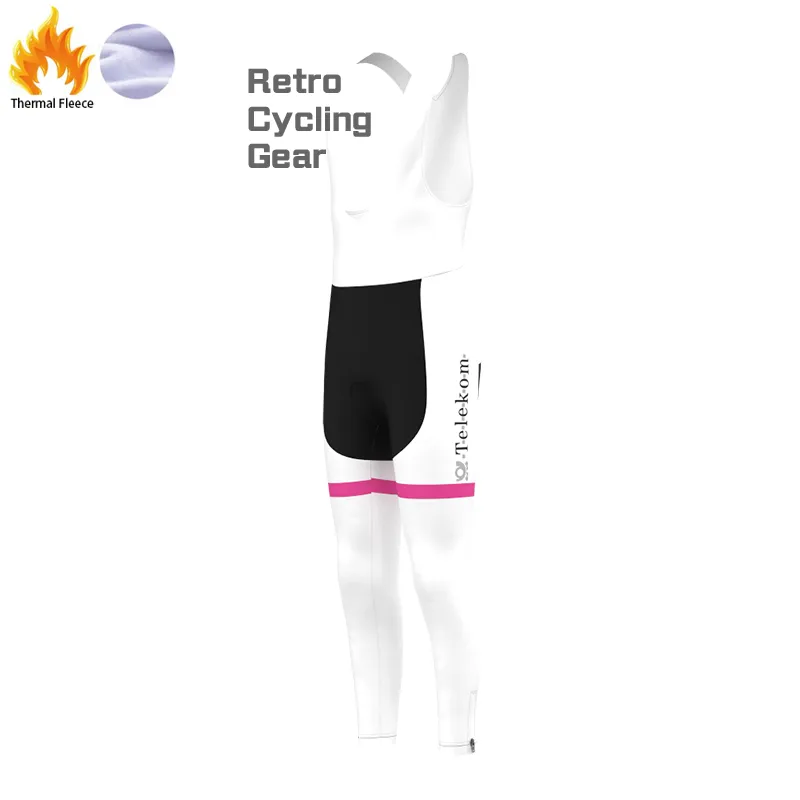 1990s Telekom Fleece Retro Cycling Bib Pants