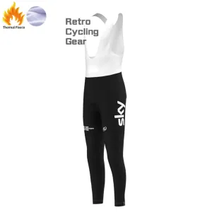 2016 black sky Fleece Retro Cycling Bib Pants