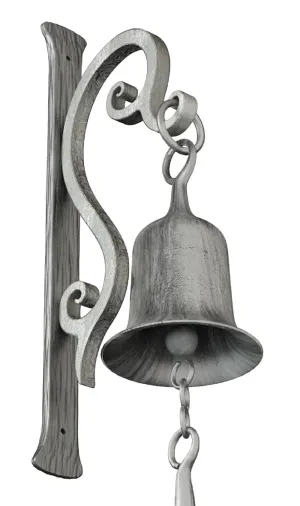 2WAYZ Dinner Bell, Cast Iron Design, Featured on an Antique Vintage Rustic Farmhouse