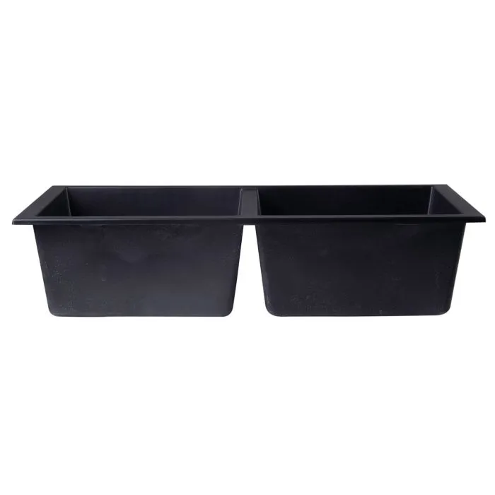 ALFI brand AB3420UM 34" Undermount Double Bowl Granite Composite Kitchen Sink