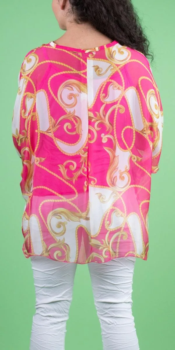 Angelo Baroque Silk Blouse