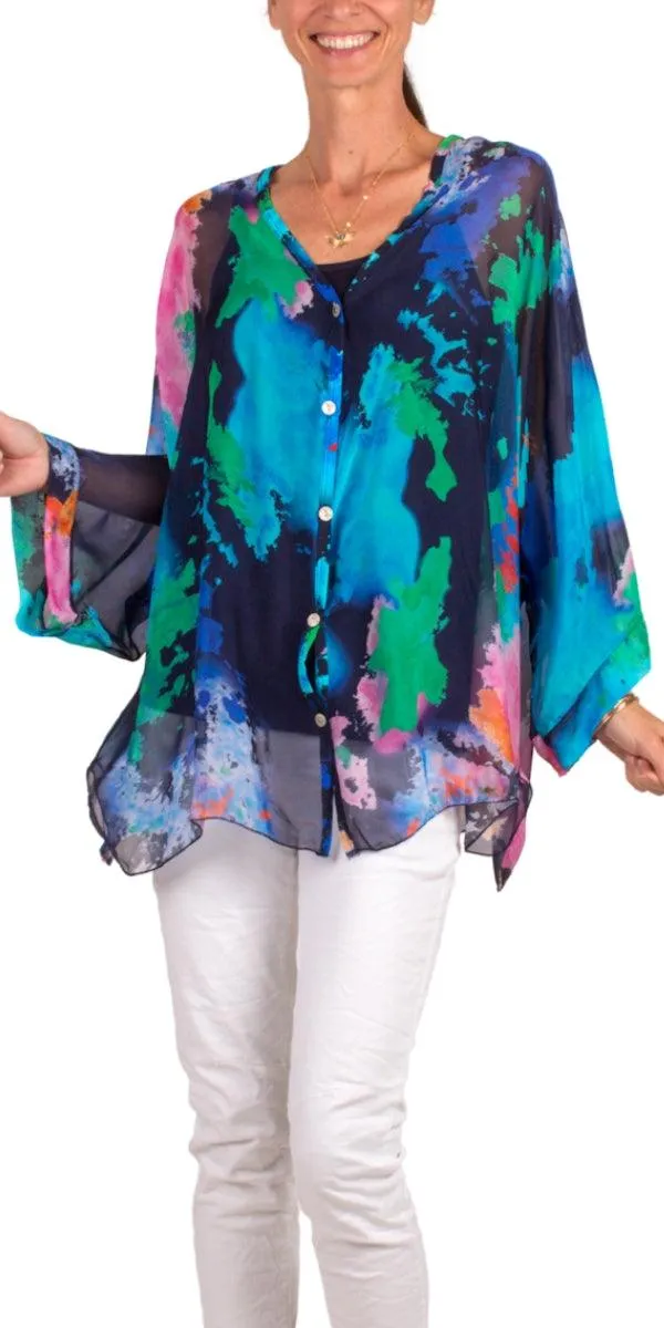 Angelo Ink Silk Blouse