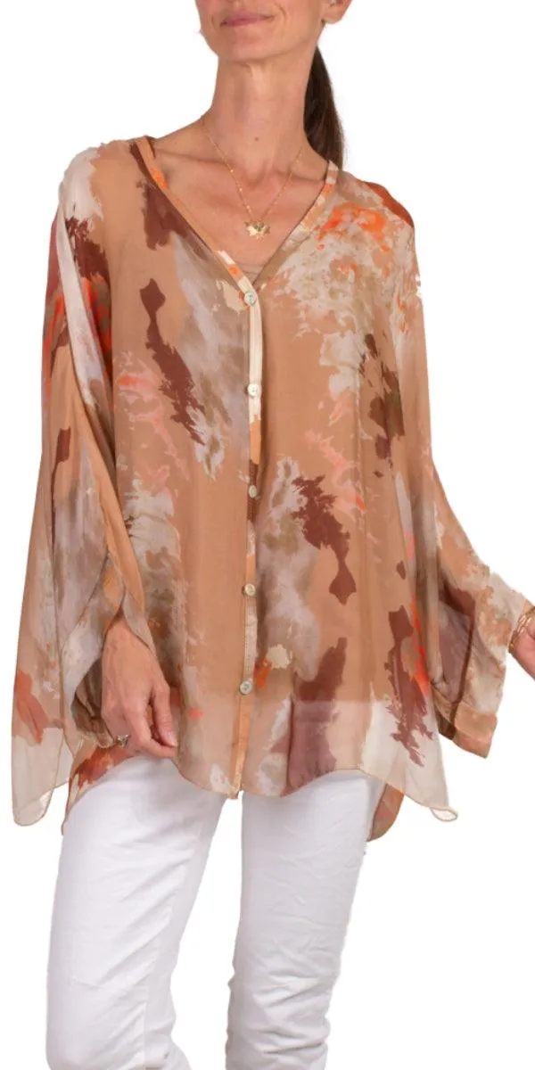 Angelo Ink Silk Blouse