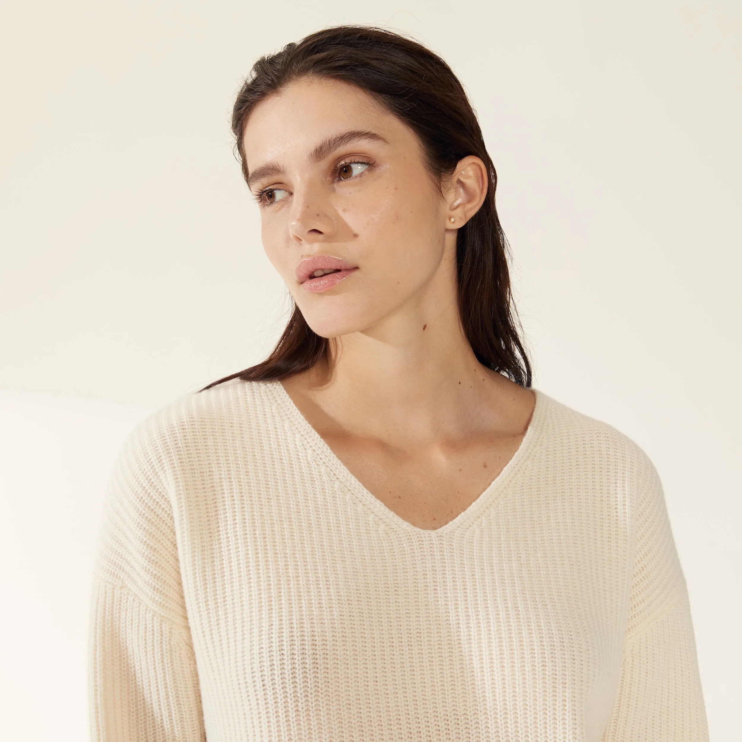 Avery Chunky Cashmere V-Neck