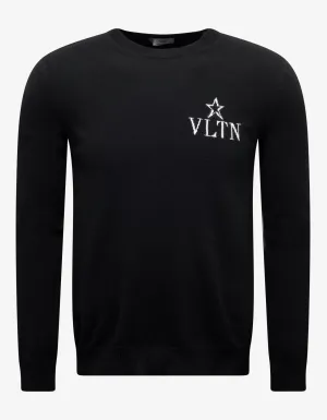 Black VLTNSTAR Cashmere-Blend Sweater -