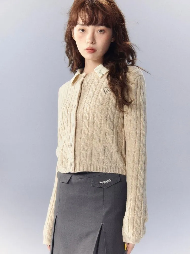 Cable Knit Sweater Jacket【s0000003356】