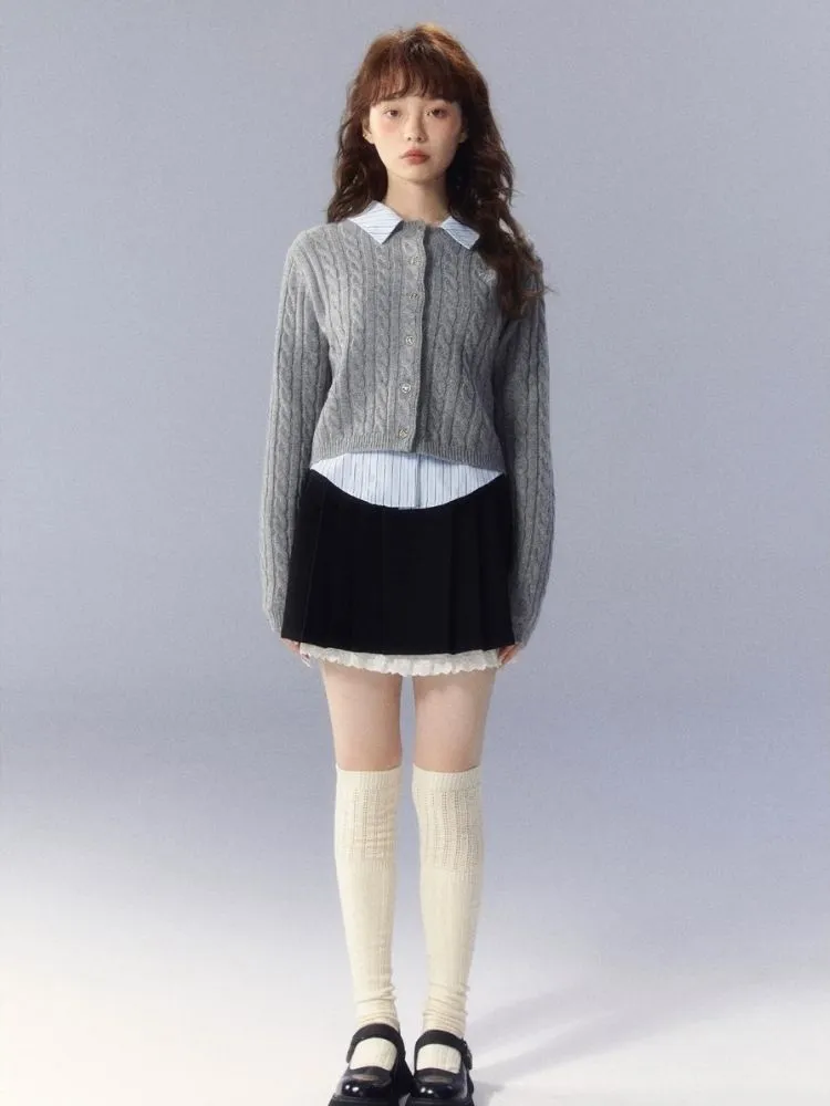 Cable Knit Sweater Jacket【s0000003356】