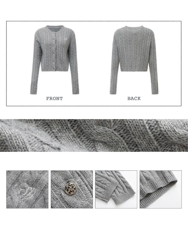 Cable Knit Sweater Jacket【s0000003356】