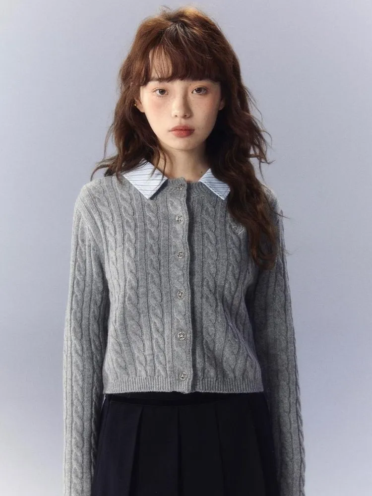 Cable Knit Sweater Jacket【s0000003356】