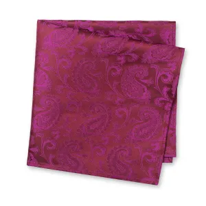 Classic Plum Paisley Silk Handkerchief