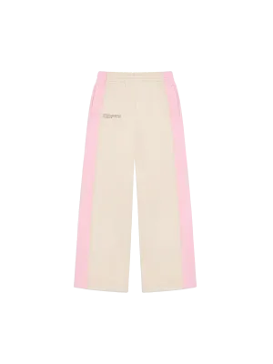 Color Block Loose Leg Track Pants—sakura pink