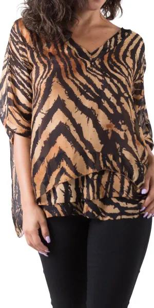 Diana Zebra Print Blouse