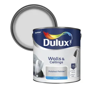 Dulux Matt Emulsion Paint For Walls And Ceilings - Polished Pebble 2.5L