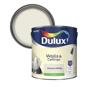 Dulux Silk Emulsion Paint For Walls And Ceilings - Almond White 2.5L