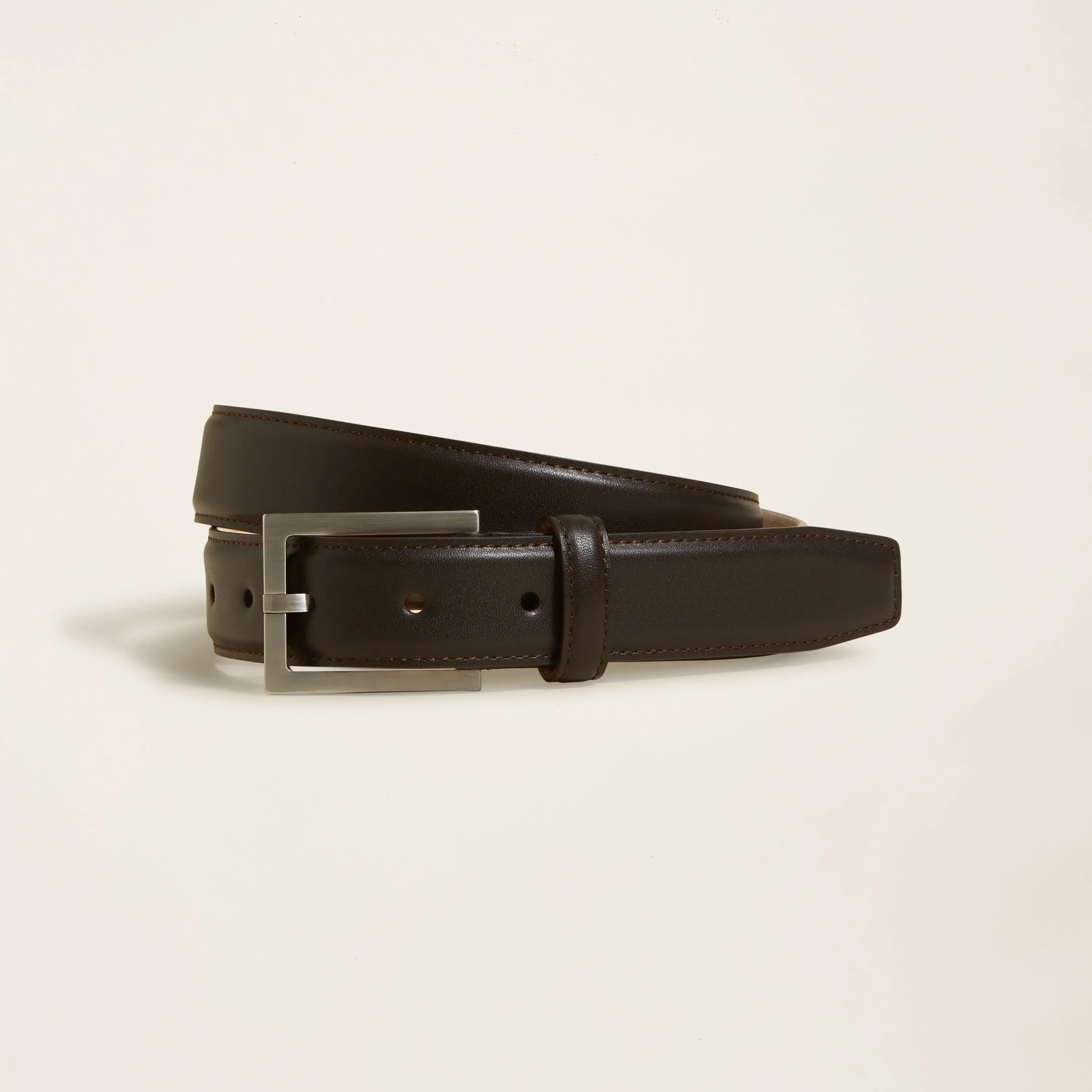 Enzo Italian Square Buckle Napa Leather Belt