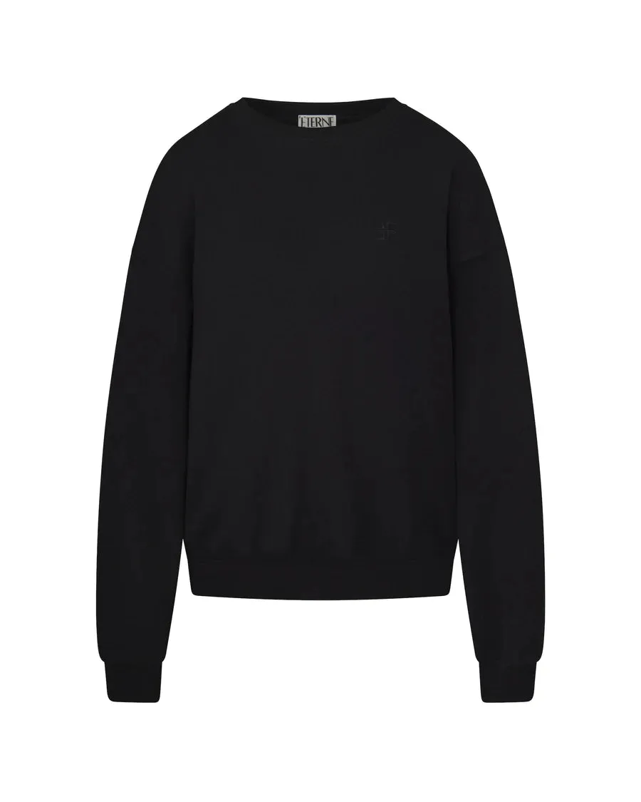 Eterne - Oversized Crewneck Sweatshirt Black