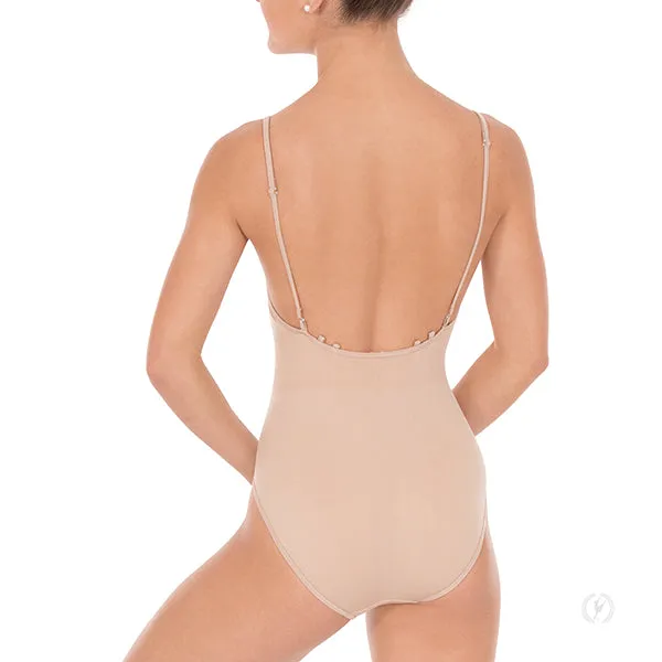 Eurotard 95706 Womens Euroskins Microfiber Camisole Leotard with Clear and Matching Straps