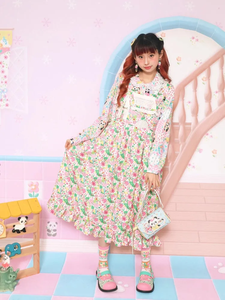 Girly print long skirt【s0000007675】