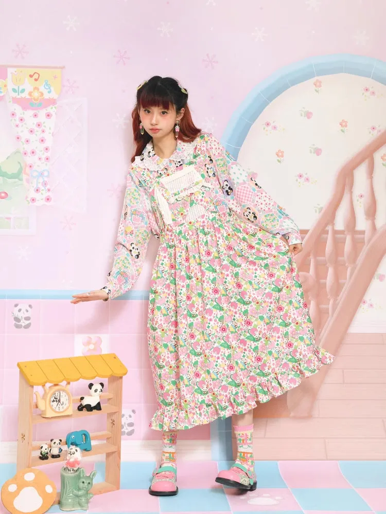 Girly print long skirt【s0000007675】