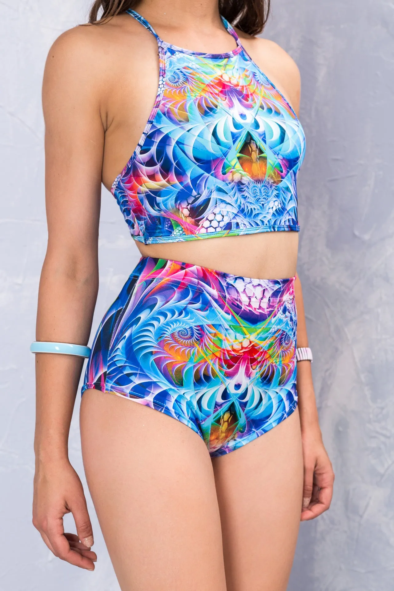 Ice Fractalz Crop Top