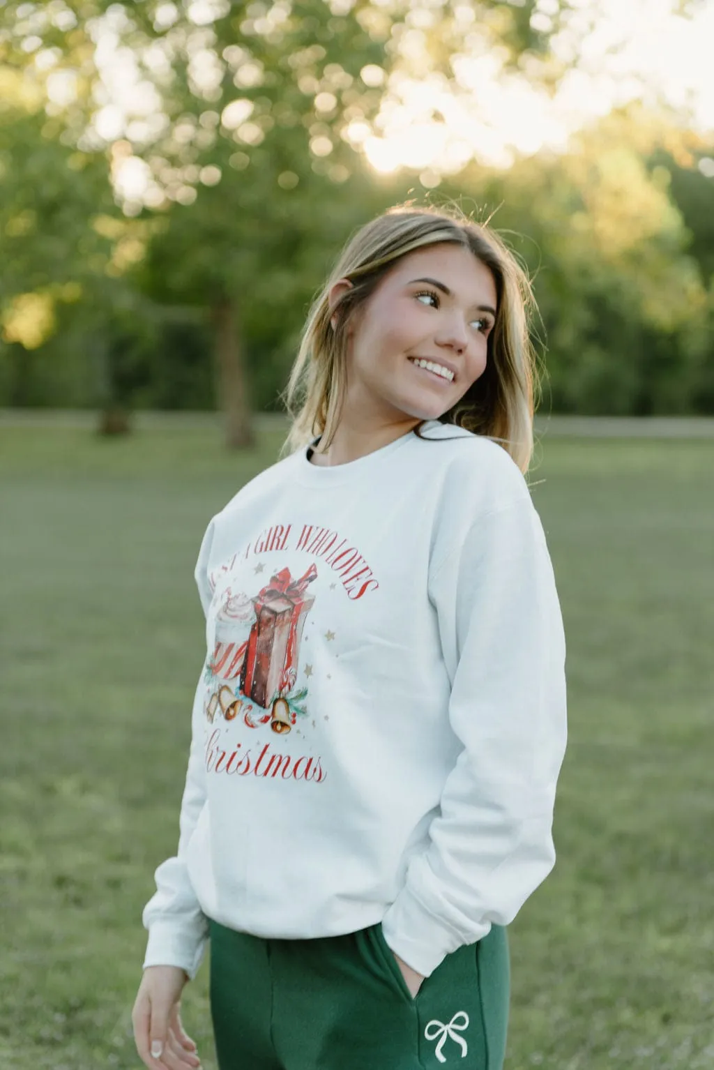 Just A Girl Christmas Sweatshirt