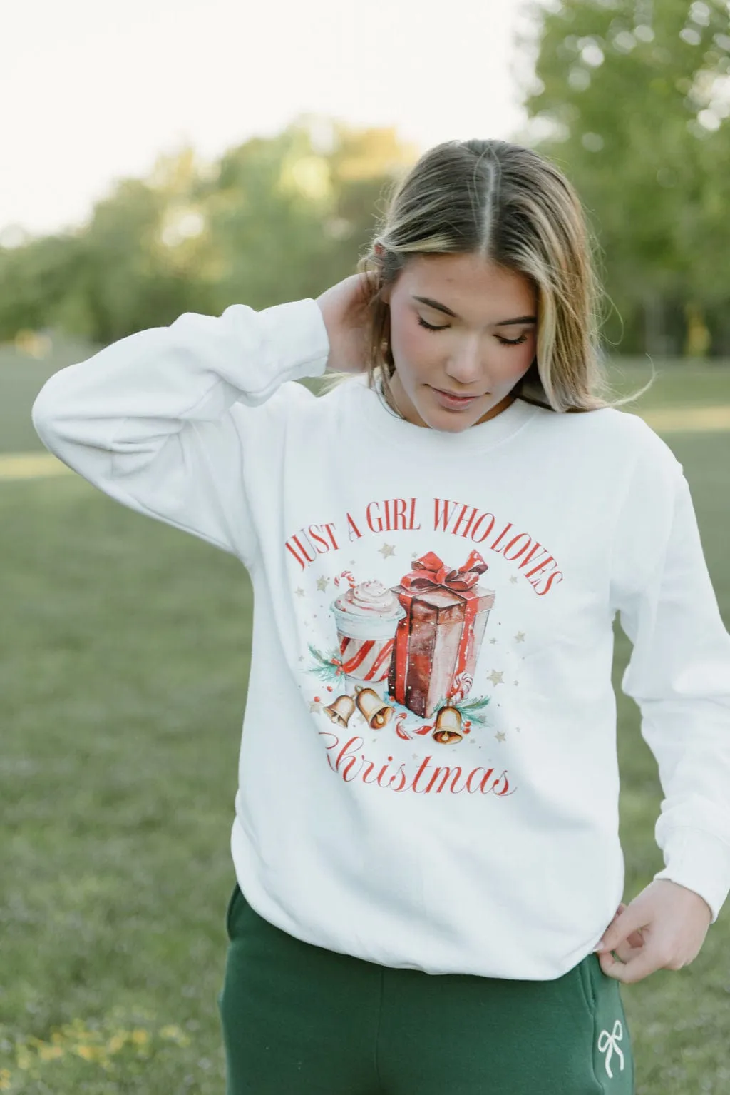 Just A Girl Christmas Sweatshirt