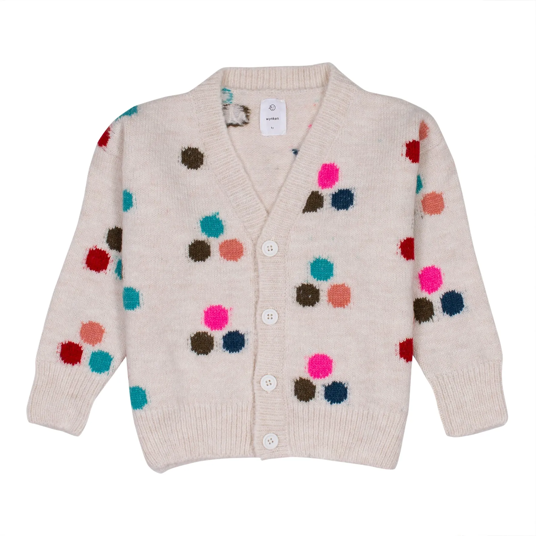 K71-FLAG CARDIGAN-MULTI DOT