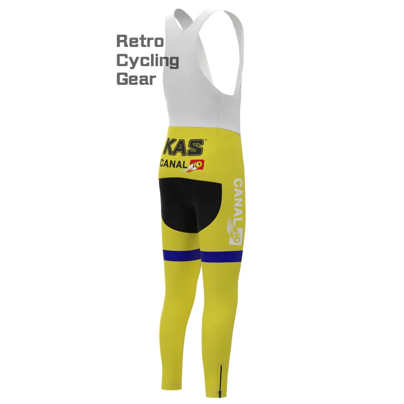 KAS Yellow Fleece Retro Cycling Pants