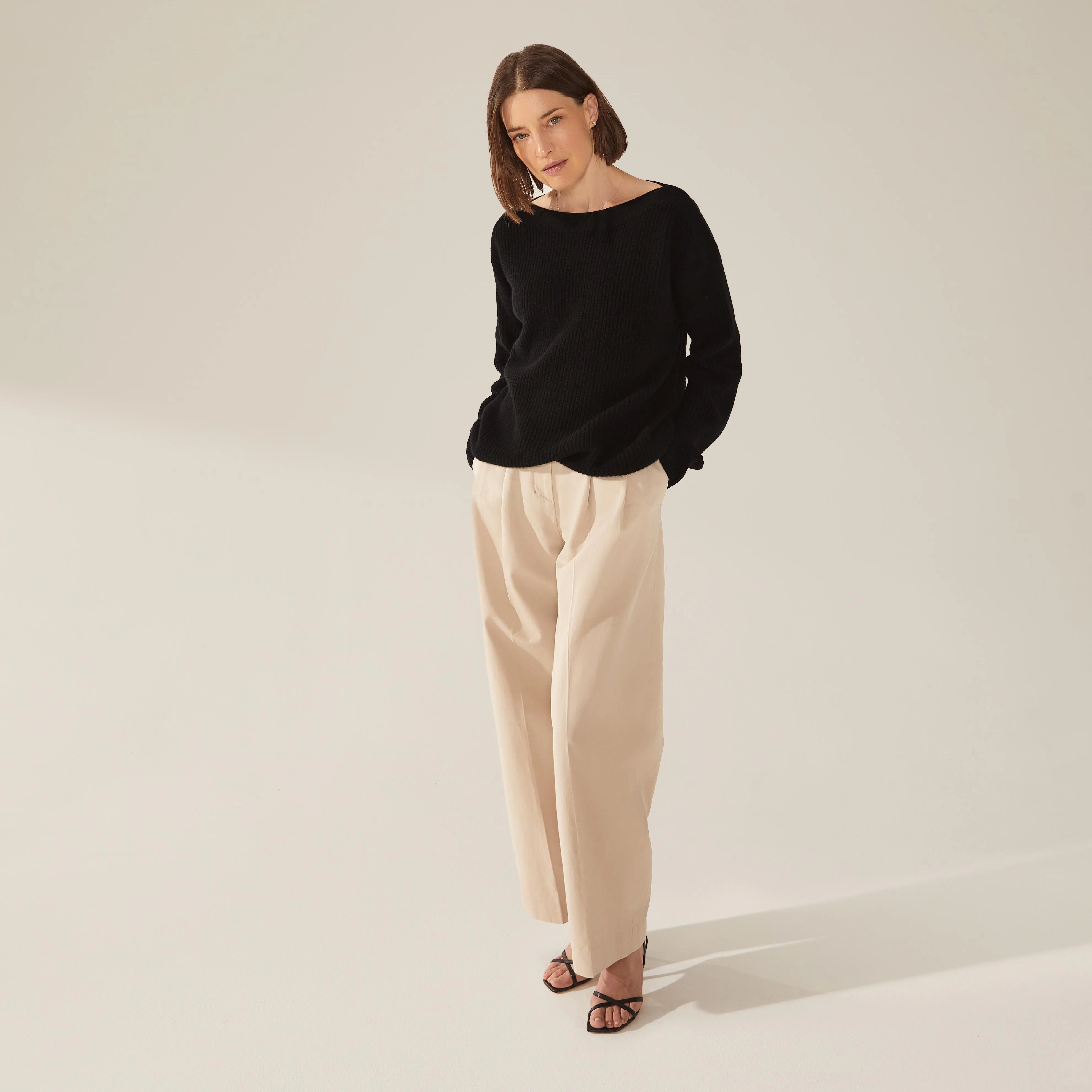 Lila Chunky Cashmere Boatneck