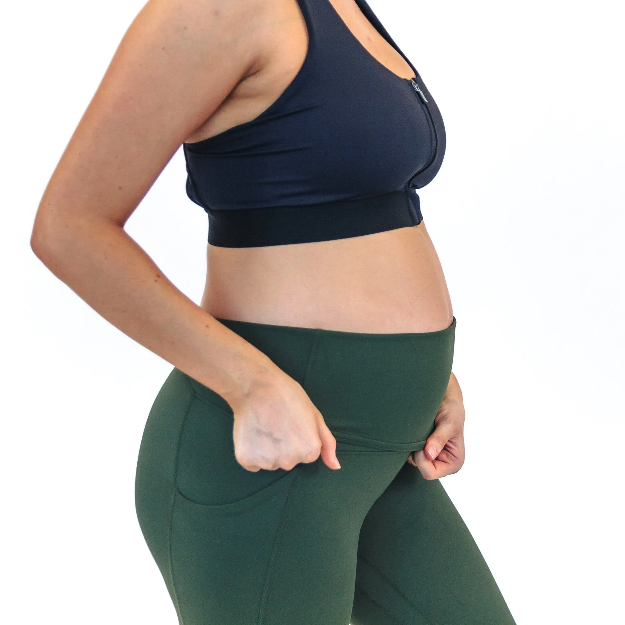 Lux Maternity Pants - Evergreen