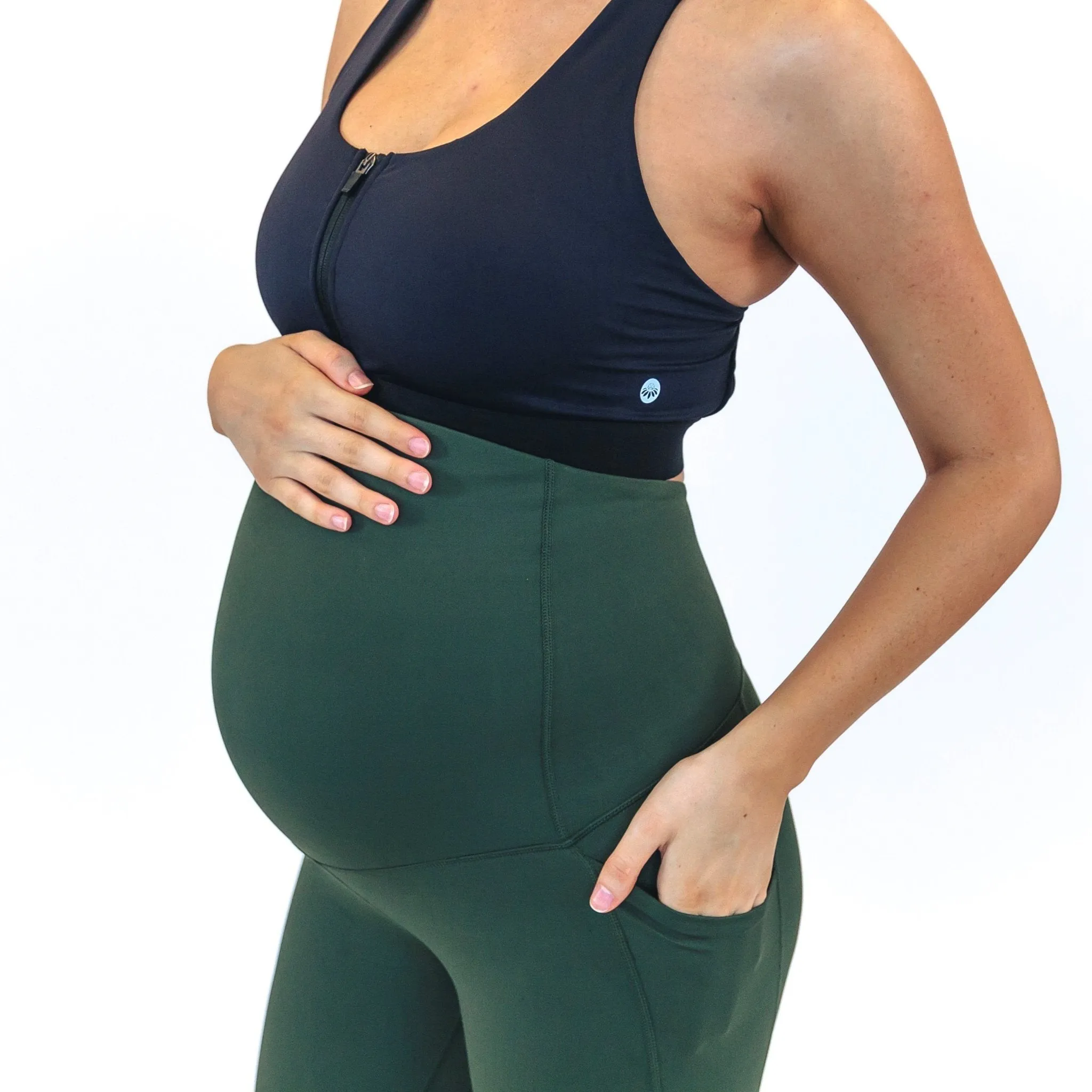 Lux Maternity Pants - Evergreen