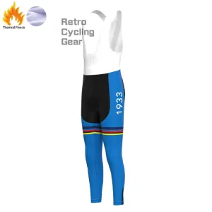 Maglia Azzurra Italia Fleece Retro Cycling Pants