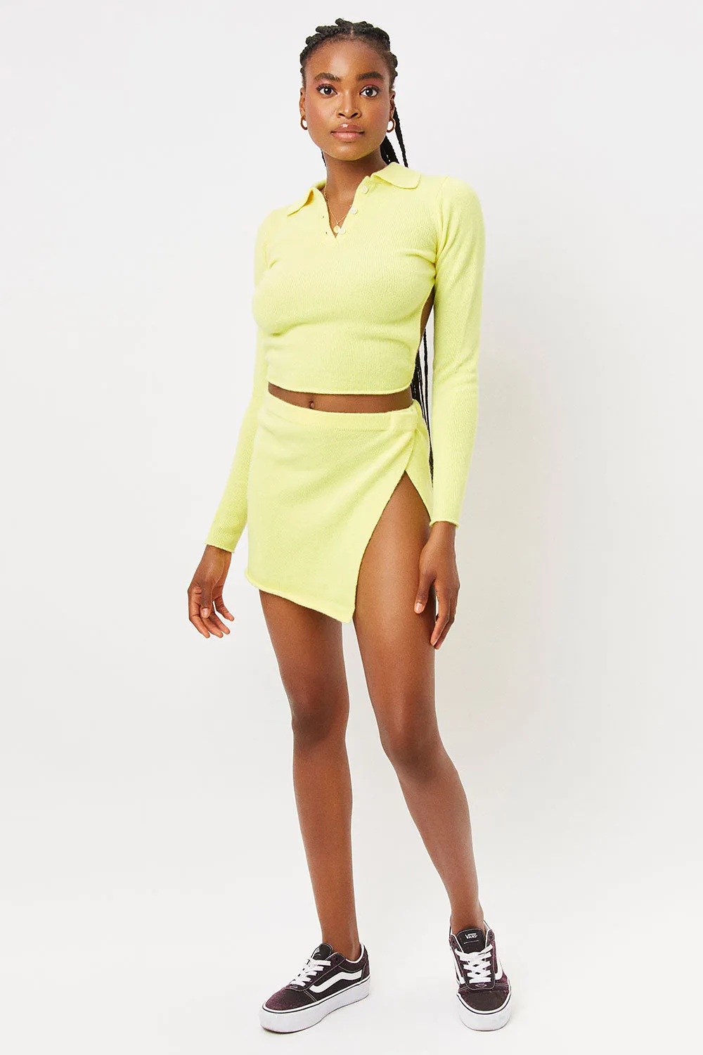 Mary Jane Cashmere Polo - Citronella