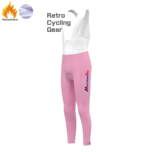 Mercatone uno bianchi Fleece Retro Cycling Bib Pants