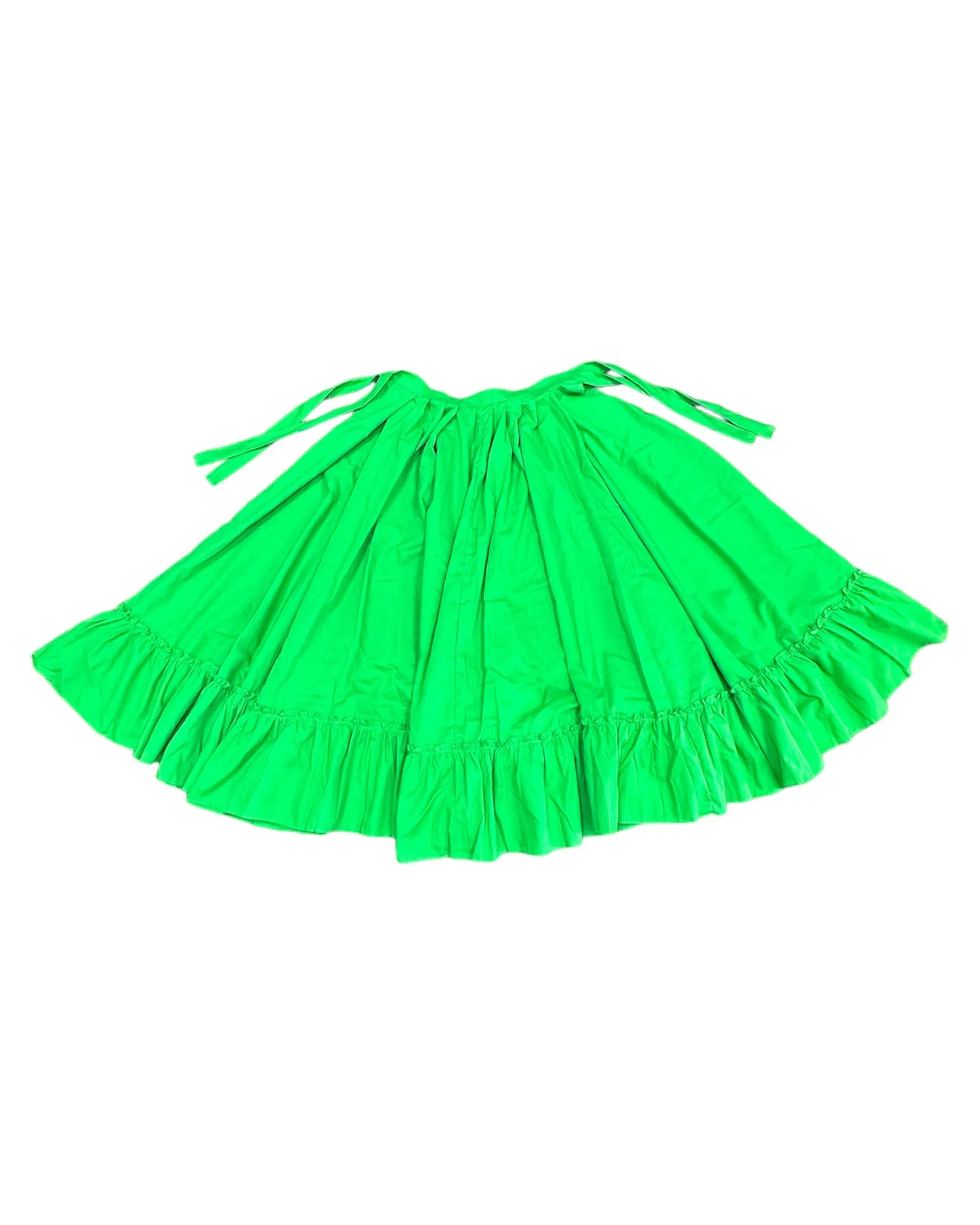 Mexican Folklorico Lime Green Solid Skirt