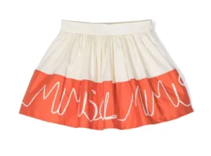 MMS Ivory Orange LL Scribble Skirt