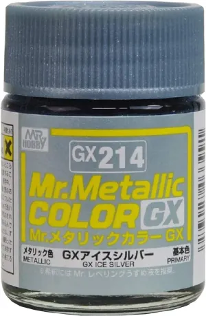 Mr. Hobby GX214 Mr. Metallic Color GX Ice Silver Lacquer Paint 18ml