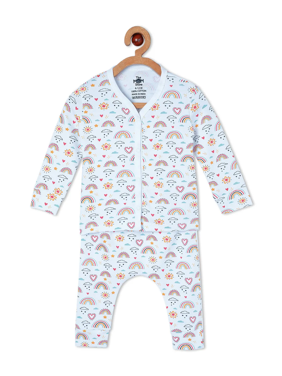 Newborn and Infant Pajama Set Combo of 2: Elephantastic-Rainbow Land