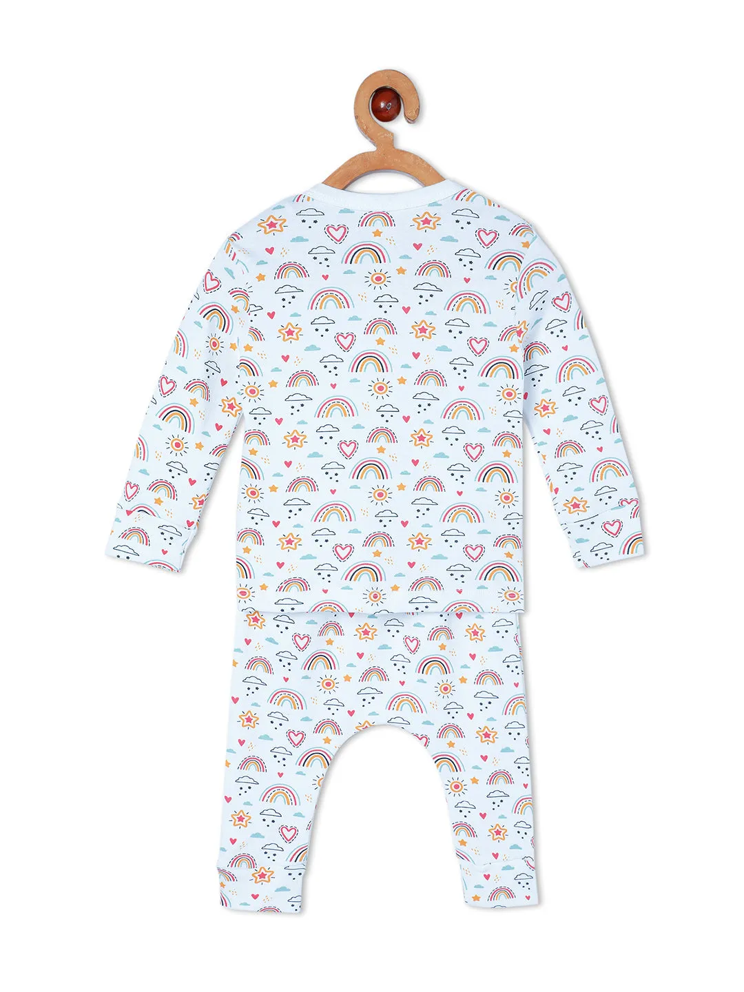 Newborn and Infant Pajama Set Combo of 2: Elephantastic-Rainbow Land