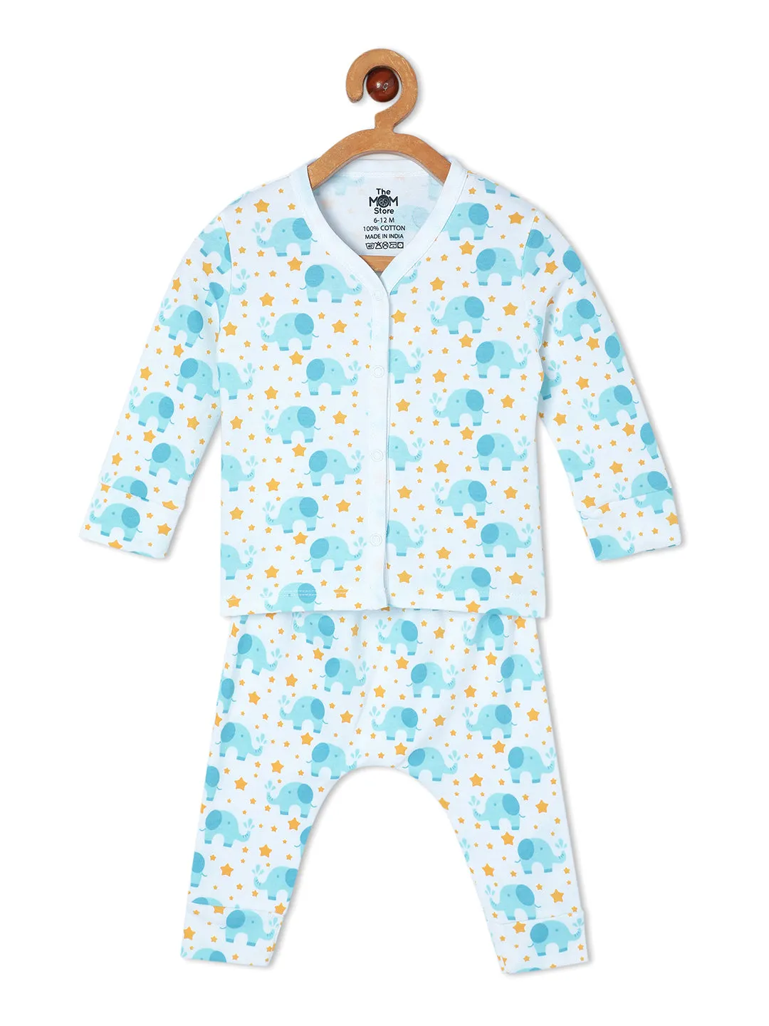 Newborn and Infant Pajama Set Combo of 2: Elephantastic-Rainbow Land