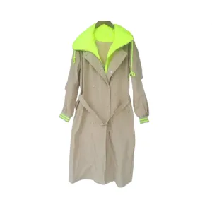 Pre Order:  Retro Breathable Hooded Trench Coat