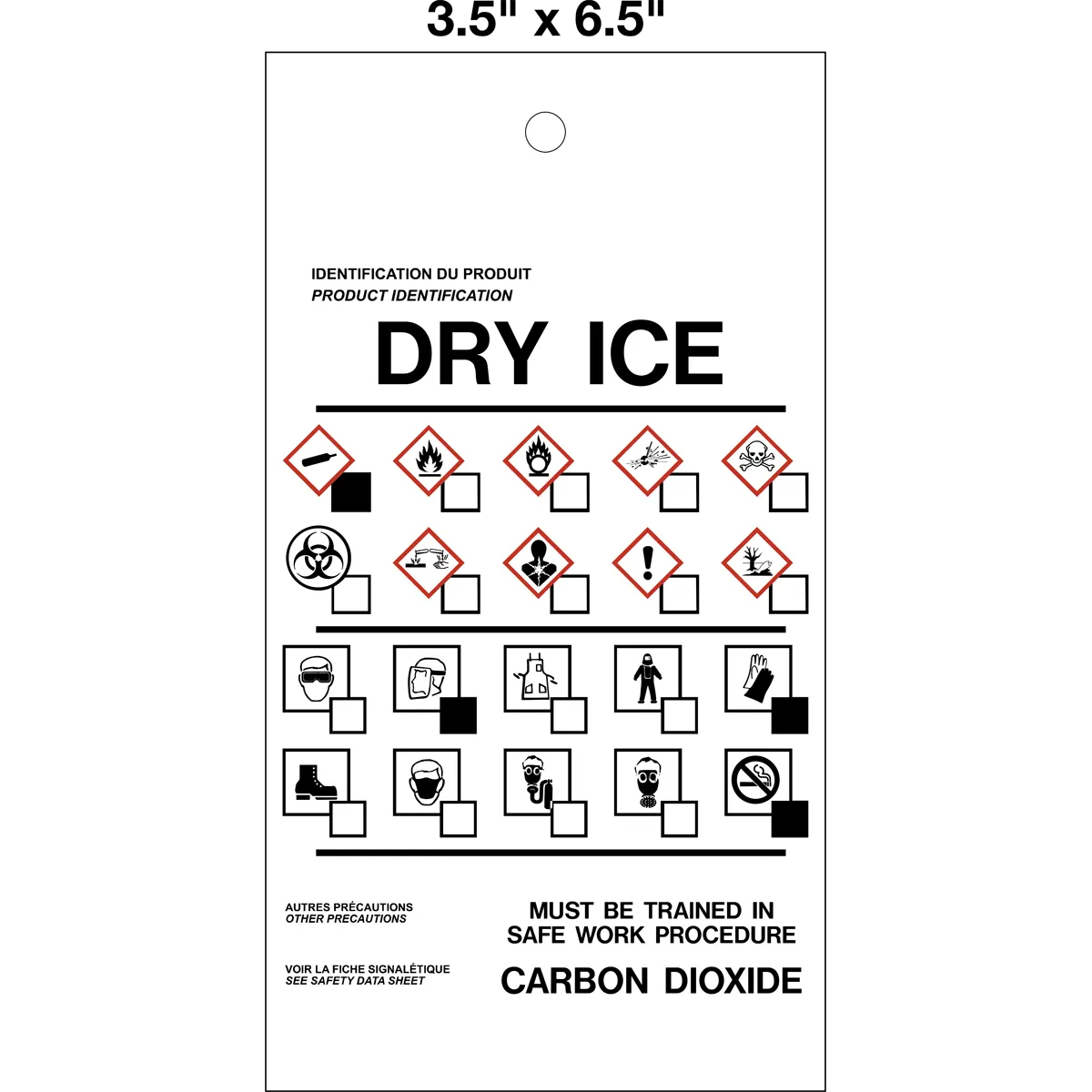 Product Identifier TAG - Dry Ice