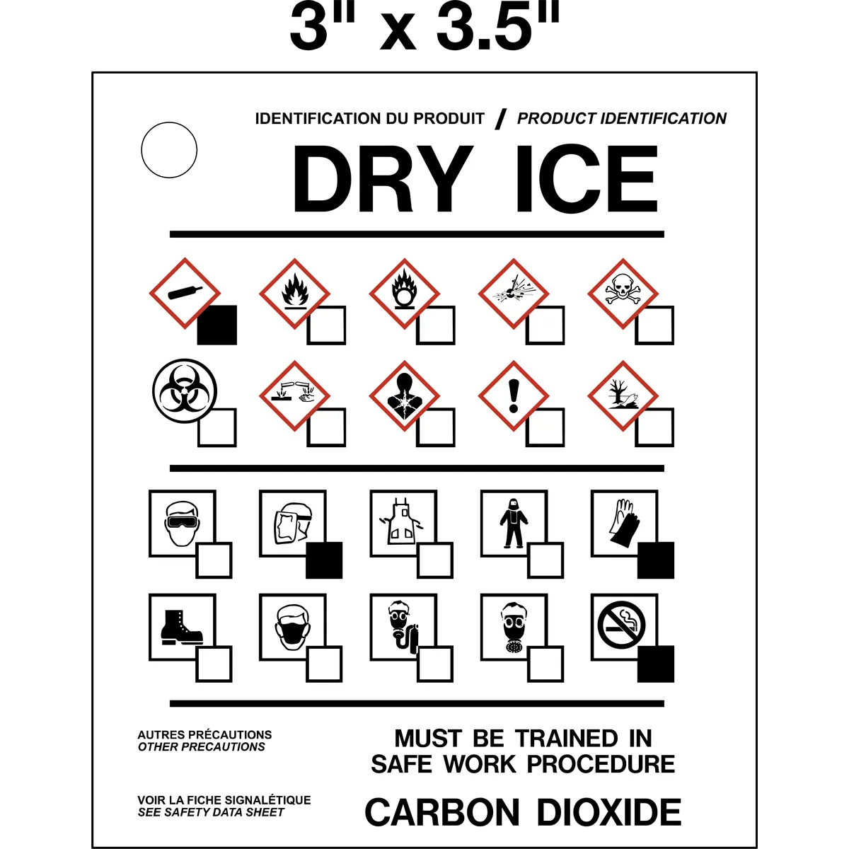 Product Identifier TAG - Dry Ice