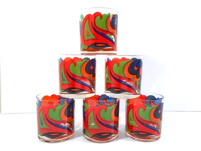 Retro Psychedelic Glasses (Set of 6)