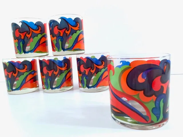 Retro Psychedelic Glasses (Set of 6)