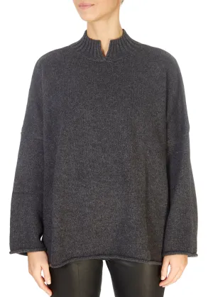 'Stella' Graphite Grey Cashmere Sweater