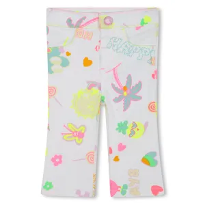 White Baby "Flower Power" Bell Bottoms